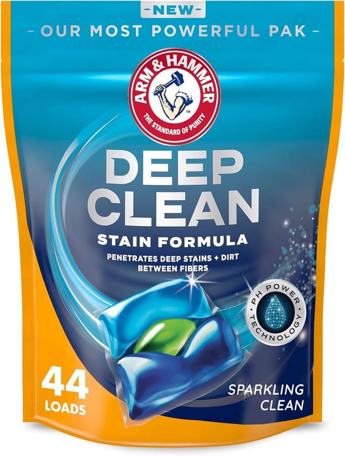 Arm & Hammer Deep Clean Stain Formula Wascapsules – Vlekverwijderaar – 44 stuks