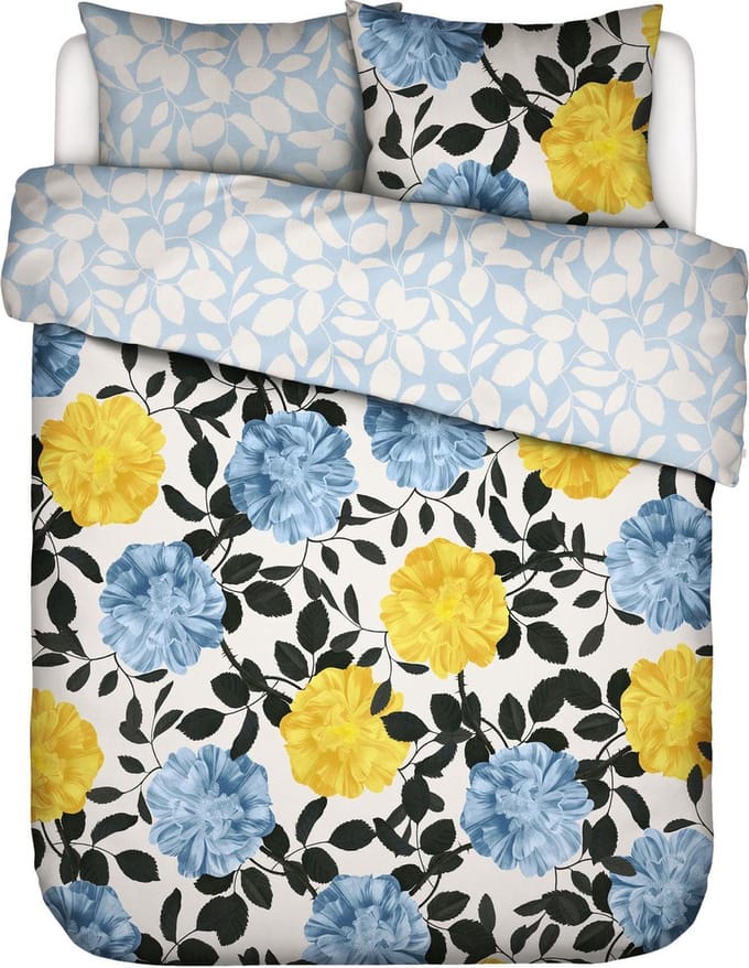 Essenza Bloom With A View Dekbedovertrek Biologisch Katoenperkal Bright white - Tweepersoons – 200x200/220 cm