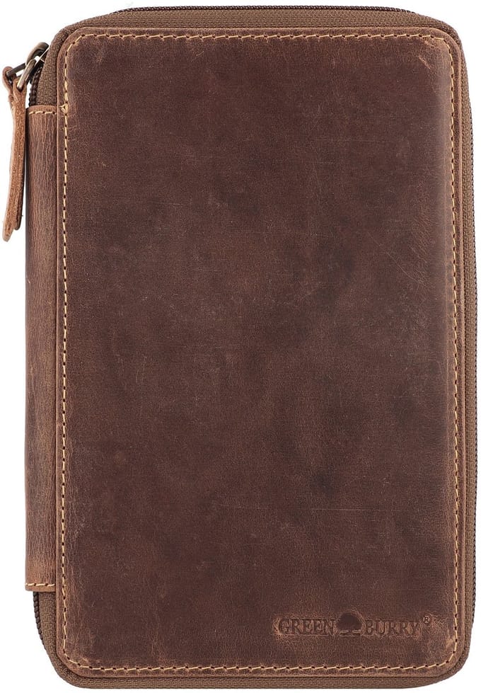 Greenburry Vintage Potloodetui Leer 13 cm