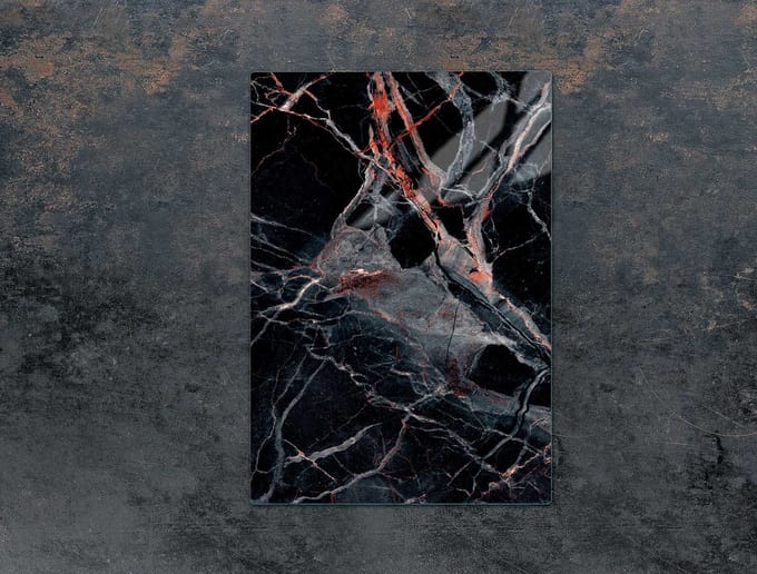 TMK ArtDeko - Serie Snijplank - Glas - 35x52 cm - Marmer