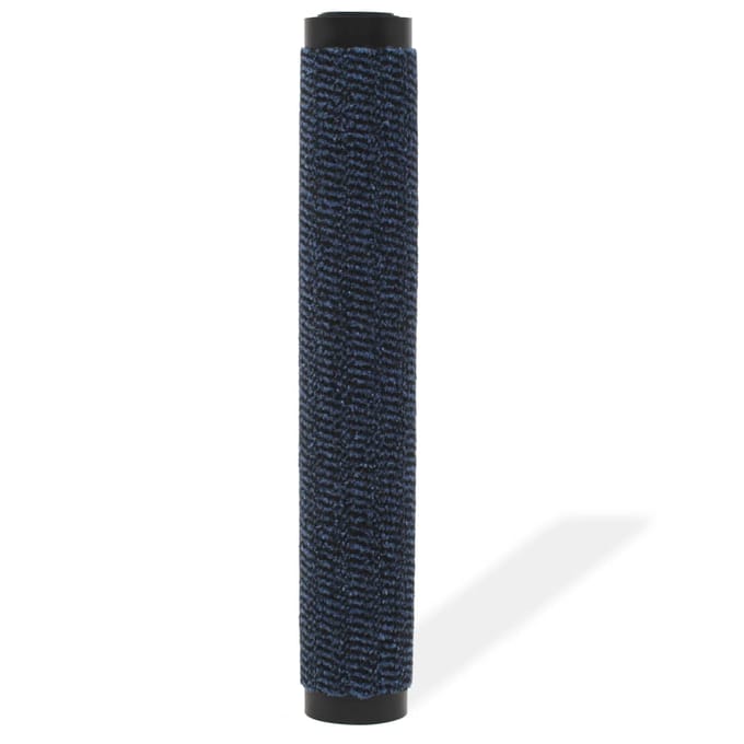 vidaXL - Droogloopmat - rechthoekig - getuft - 90x150 - cm - blauw