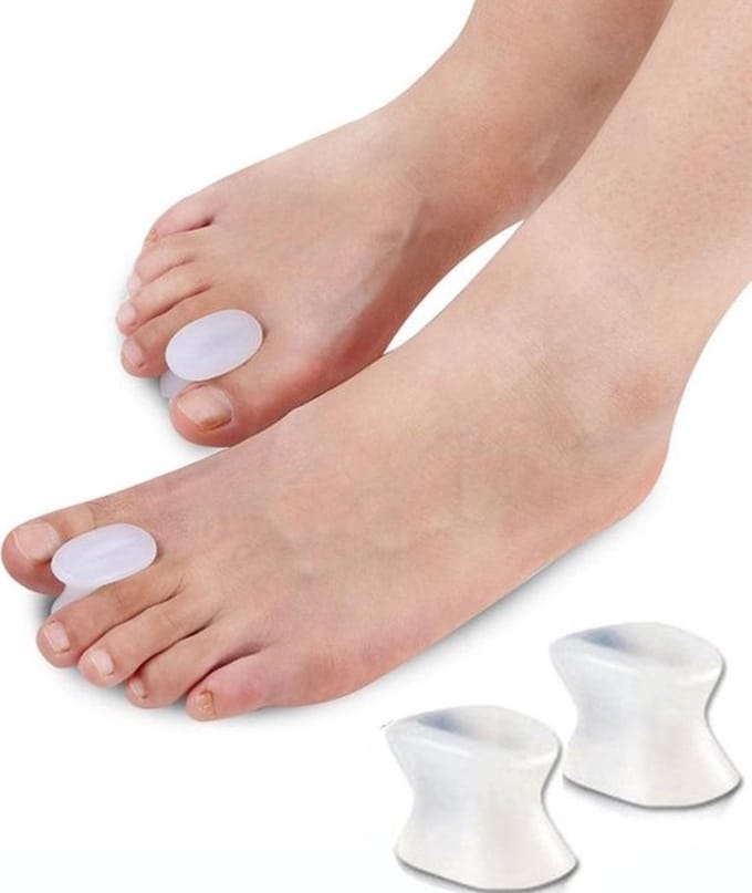 *** Teenspreider Siliconen 6 Stuks (3 paar) - Hallux Valgus - Gel teenspreider - van Heble® ***