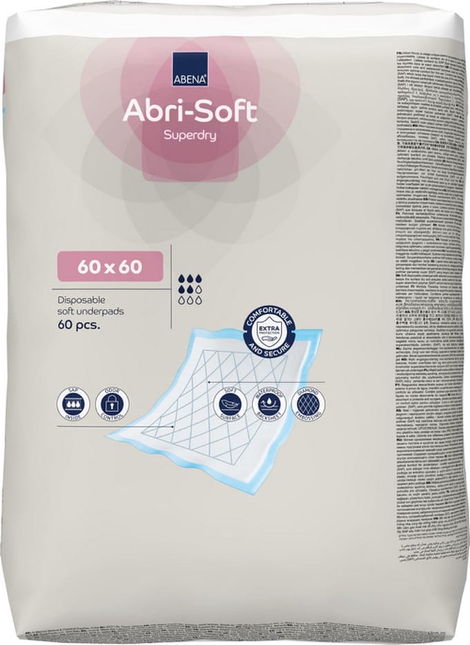 ABENA Abri-Soft SuperDry 60 x 60 cm - 8 pakken van 60 stuks