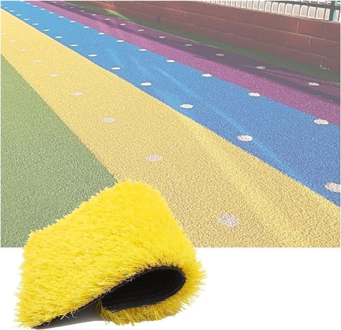 Kunstgrasmat - Synthetisch gazon - Buiten decoreren - Snijdbaar ontwerp - 60x200 cm - Geel