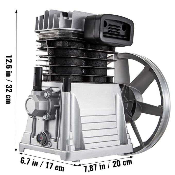 Nouvelle pompe de compresseur d'air industriel à double cylindre adaptée pour un maximum de 2,2 kW et une pression de 116 PSI