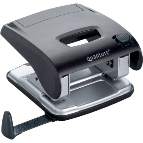 Perforator Quantore luxe 2-gaats 20vel zwart | 1 stuk