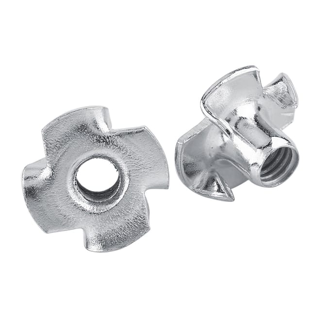 Écrou en T Acier Métal Écrous en T à Quatre Branches Outils de Menuiserie Pièce (M4x50pcs)