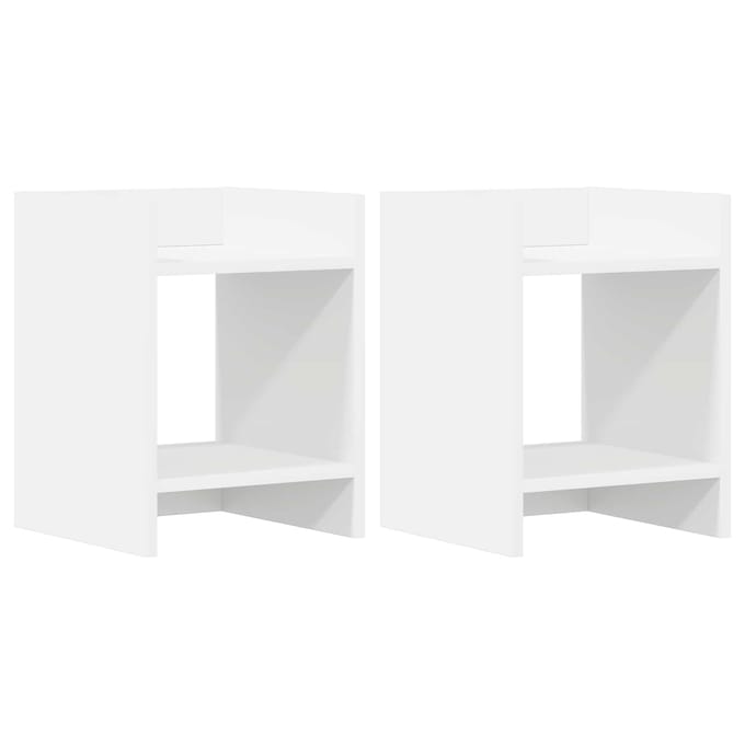 vidaXL - Plantenstand - 2 - st - Wit - 30 - x - 30 - x - 40 - cm - Bewerkt - hout