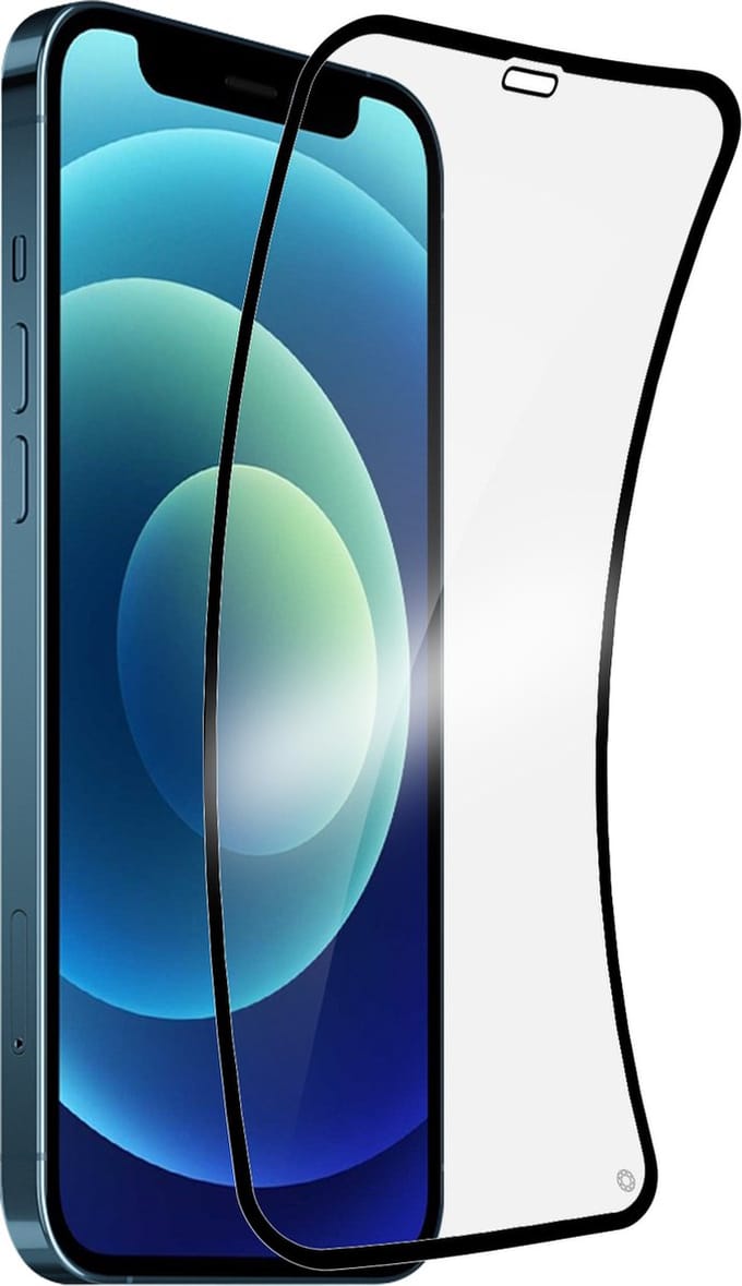 Force Case, Screenprotector geschikt voor iPhone 12 Mini - Organic Glass, Transparant