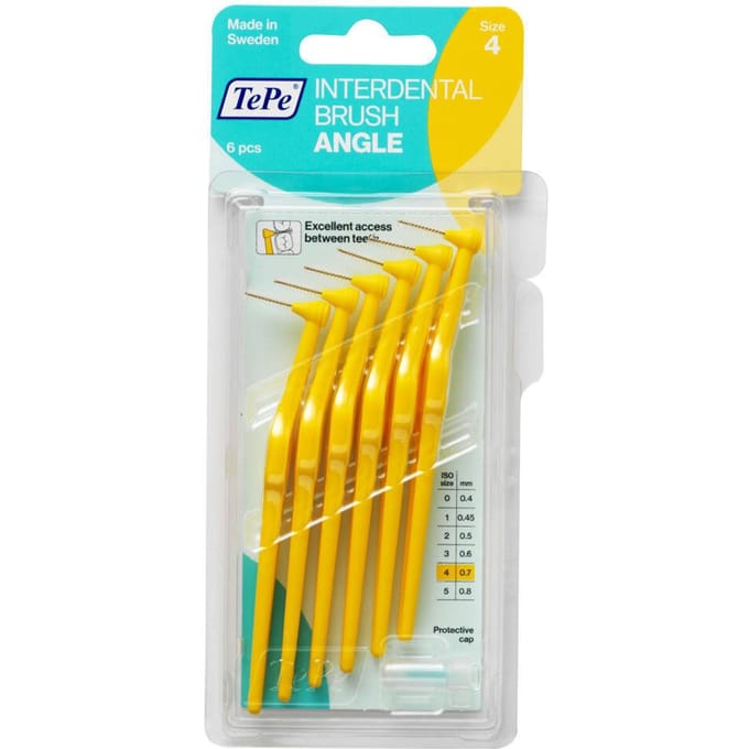 TePe Angle Interdentale Ragers Geel ISO maat 5 – 0,7 mm (6 stuks)