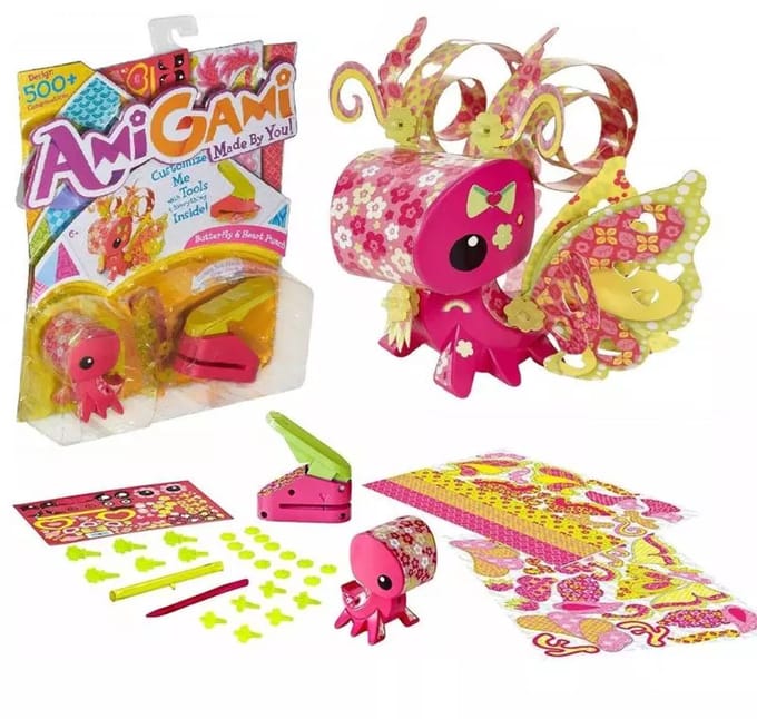 Amigami Punch Vlinder en Hart creatieve set voor kinderen - Vanaf 6 jaar