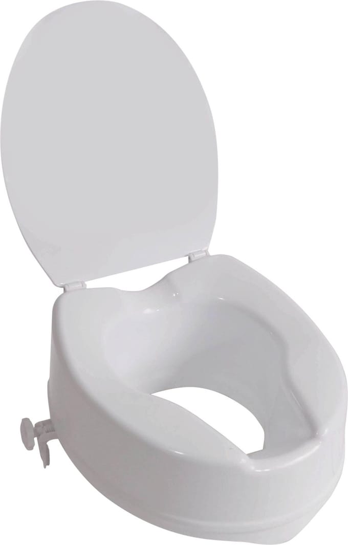 Aidapt Toiletverhoger 15 cm - Met deksel ergonomisch - Wit