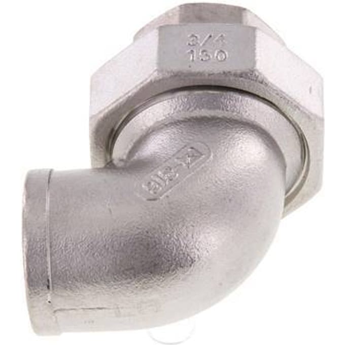 L-Stuk Wartelmoer Rp3/4'' Binnendraade RVS Conische Afdichting 16bar