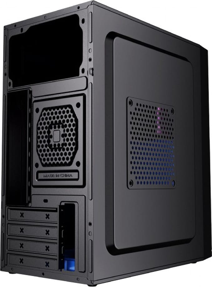 Computerkast Fornax K300, Micro-ATX, 2x USB 3.0 + 2x USB 2.0 zwart zwart