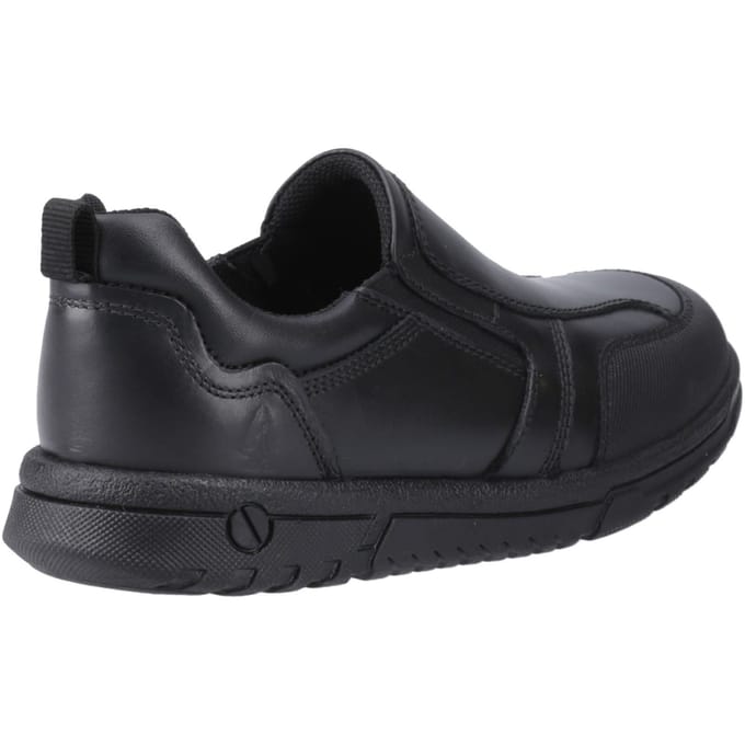 Hush Puppies Sergio Leer Jongens Zwarte Loafers