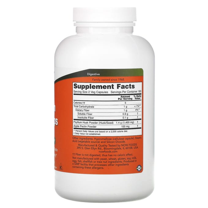 Psyllium Husk 700mg + Pectin - 360 v-caps