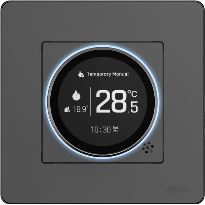 Slimme thermostaat - Verwarming regelaar - Comfort thuis - Instelbare helderheid - 10 x 10 x 7 cm - Wit
