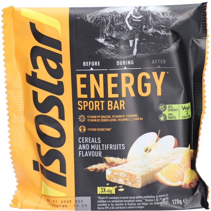 Isostar High Energy Sport Bar Multifruits 3-Pack 3x40 Reep
