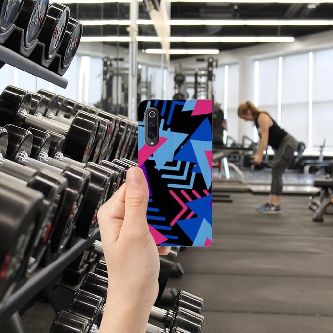 Xiaomi Mi 9 Stand Case Funky Triangle