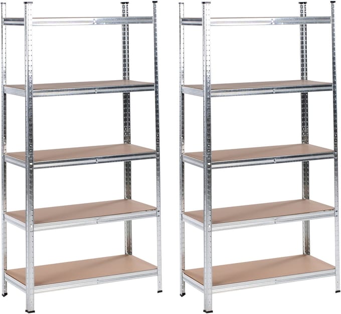 BELIANI XITTA - Stellingkast set van 2 - Zilver - 150 cm - Staal