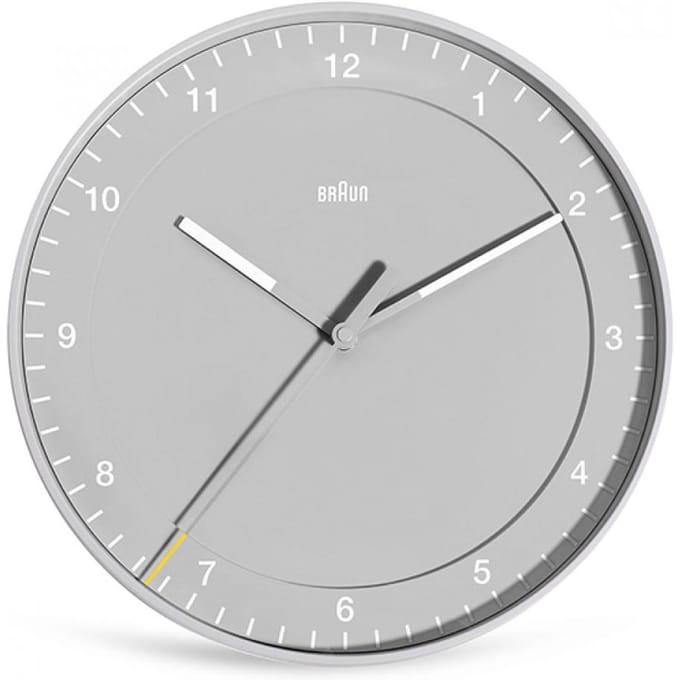 Braun BC17G - Wandklok - Analoog - Kunststof - Grijs