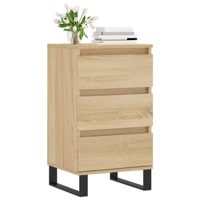 vidaXL - Dressoir - 40x35x70 - cm - bewerkt - hout - sonoma - eikenkleurig