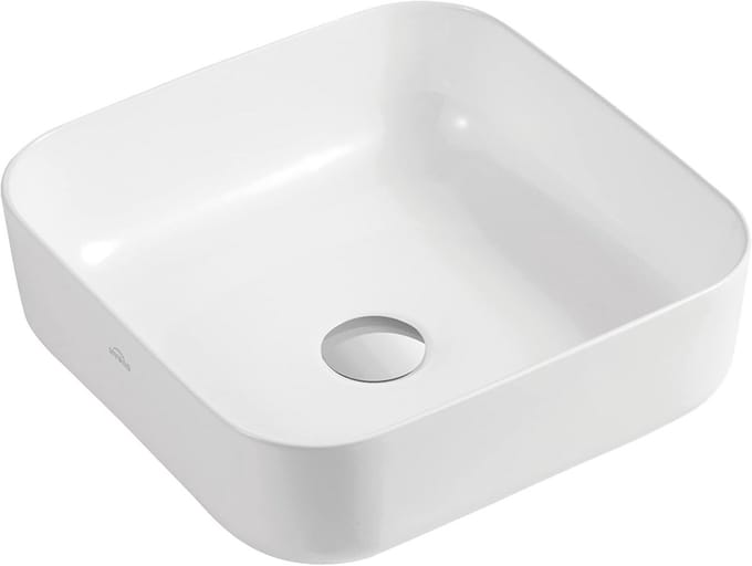 Ovale Keramische Opzetwastafel Wit - Compact Formaat voor Gastentoilet