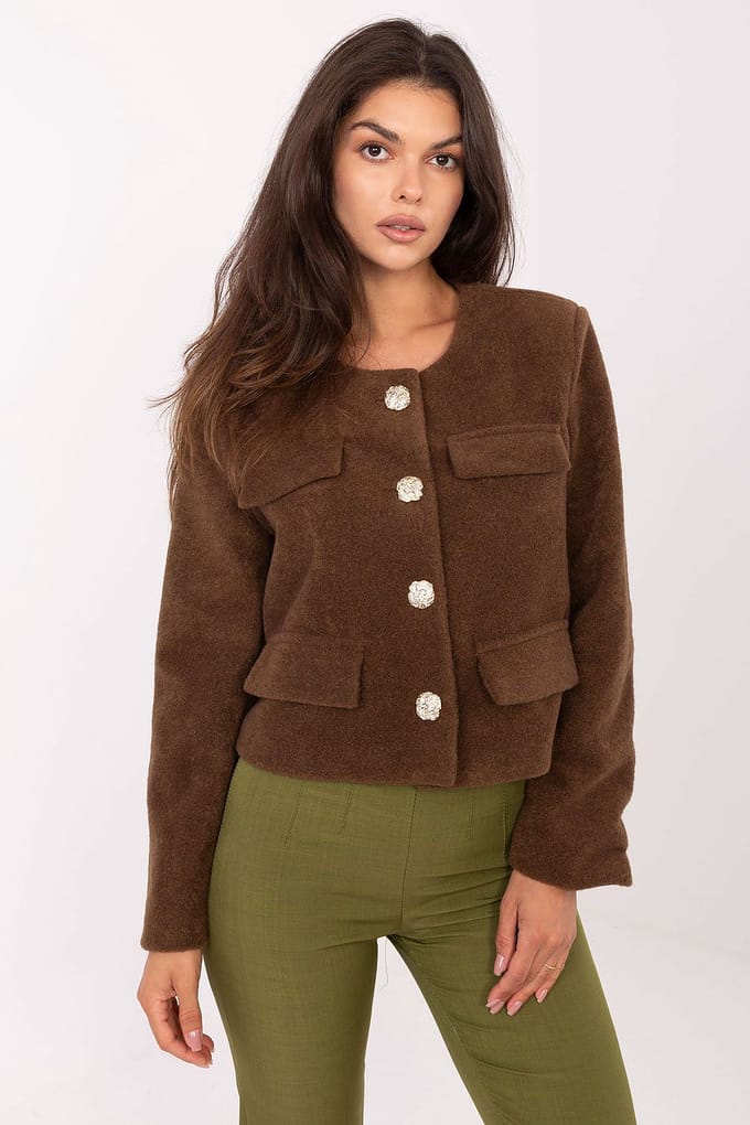 Velour Charm Jacket - Bruin / S/M