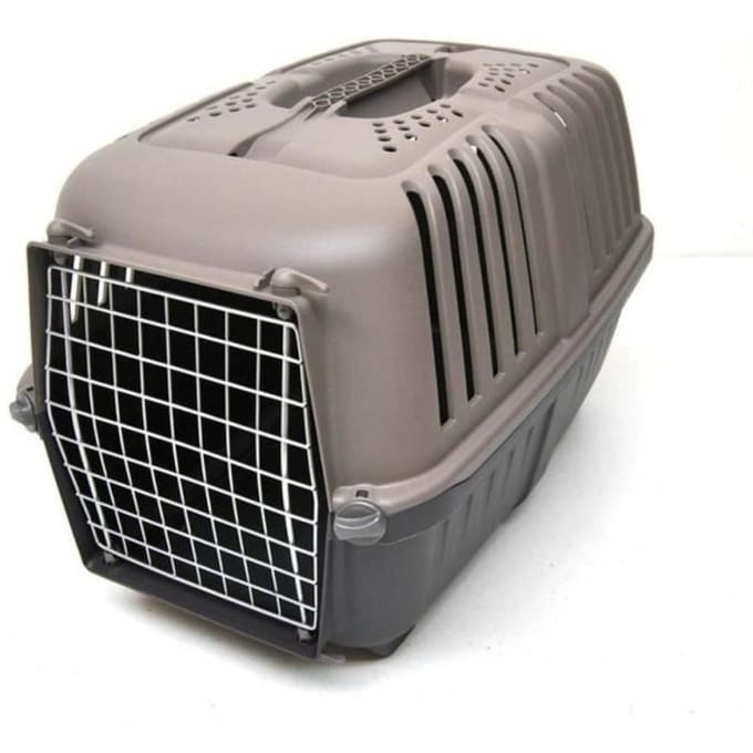 Transportbox - AIMÉ - PRATIKO voor Hond en Kat van Plastic, 48 x 31 x 32 cm, Metalen Deur