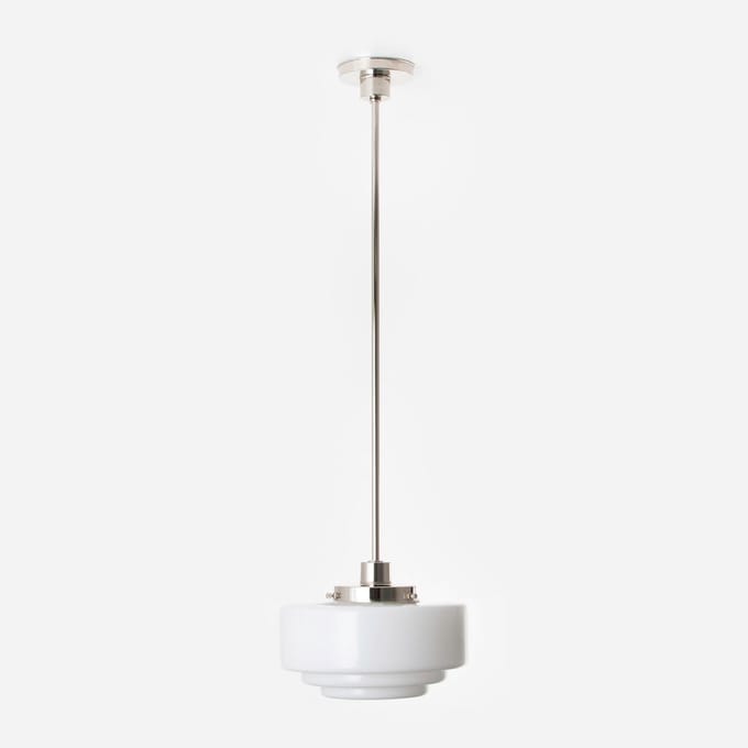 Hanglamp Getrapt Ø 35 20's Nikkel - Art Deco Trade