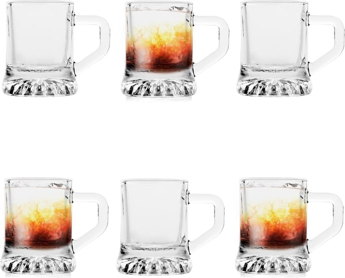 Glasmark Shotglaasjes - mini bierpeul - glas - 24x stuks - 25 ml - shotjes borrelglazen