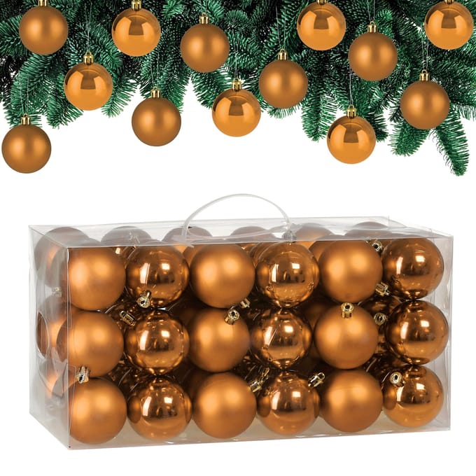 Kerstballen Koper 54-delig