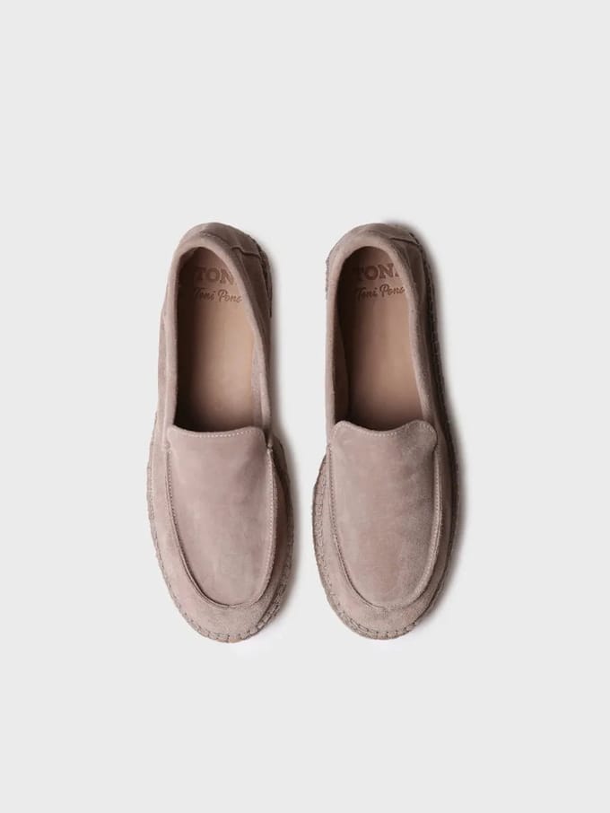 Gesloten espadrilles voor heren van suède met jute zool | MAX