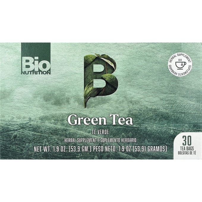 Bio Nutrition, Groene Thee, 30 Theezakjes, 53,9g (1.9oz) gray