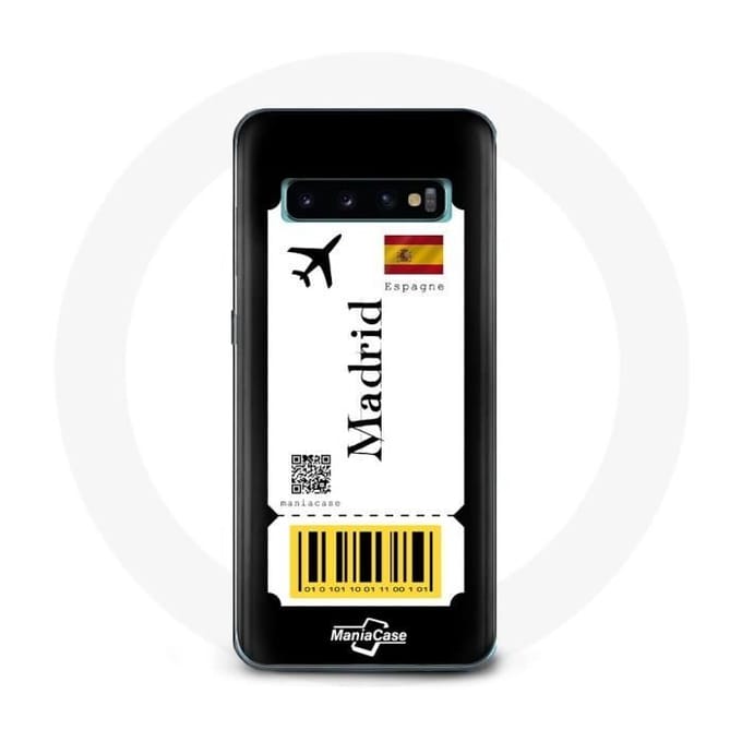 Coque - Samsung - Galaxy S10 - Billet d'avion - Noir - Rigide