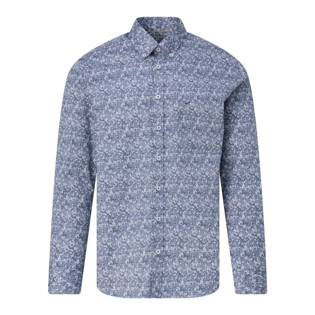 Campbell Casual Overhemd Donkerblauw Heren