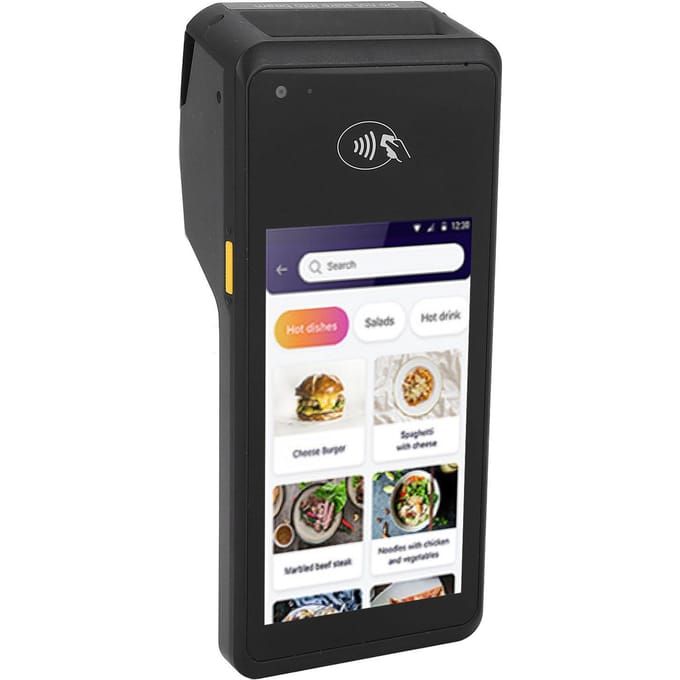 POS-bonprinter 5-inch scherm Handheld 4G Wifi 1D 2D QR NFC Thermische printer voor kleine bedrijven black