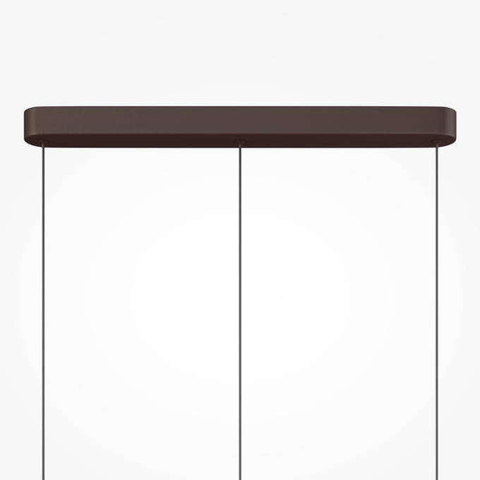 Maytoni LED hanglamp Nuvem, bruin, opaalglas, lengte 66 cm, 3-lamps