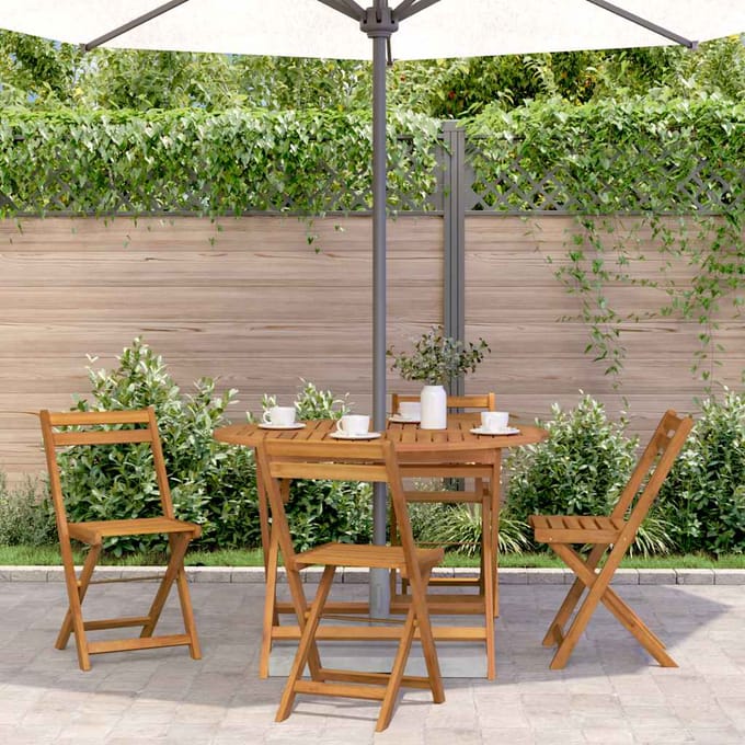 vidaXL - Tuintafel - inklapbaar - 110 - cm - massief - acaciahout