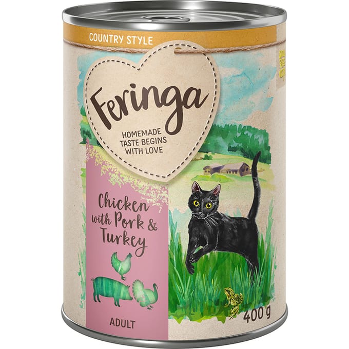 Feringa Country Style Menu 6 x 400 g - Kip, Kalkoen, Varken