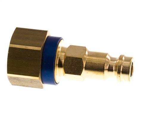 Messing DN 5 Blauw-Coded Luchtkoppeling Insteeknippel G 1/4 inch Binnendraad