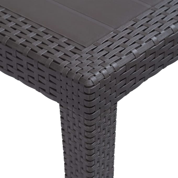 vidaXL - Tuintafel - 79x79x72 - cm - rattan-look - kunststof - bruin