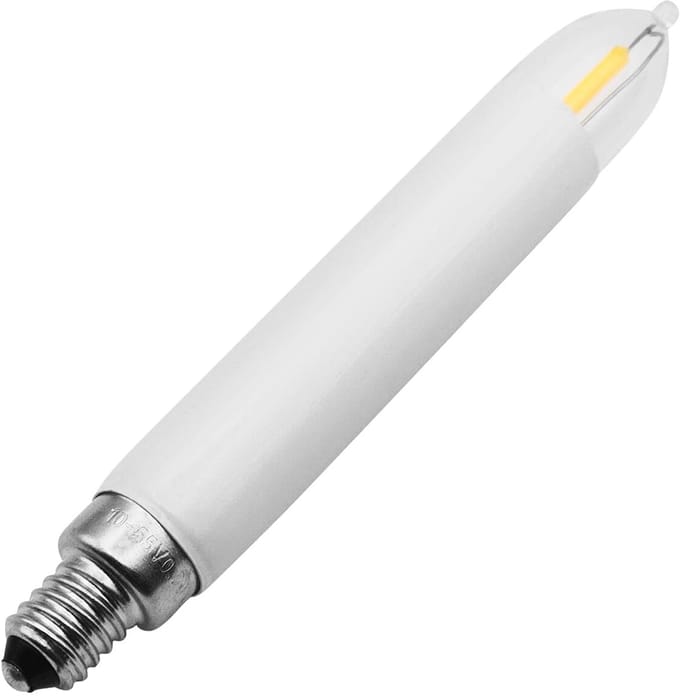 Reserve Kerstlampje E10 LED Filament Kaars - 10-55V - 0.2W - 2200K - 10.5 cm - Warm wit licht