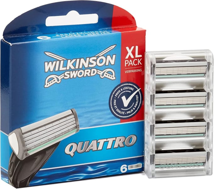 Scherpe 4-in-1 Scheermesjes voor Heren - 6 Stuks