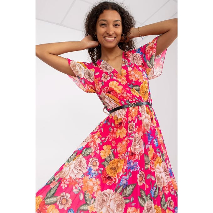 Botanical Mood Dress - Fuchsia / One Size