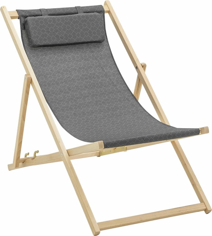 Madison beachchair Check grey