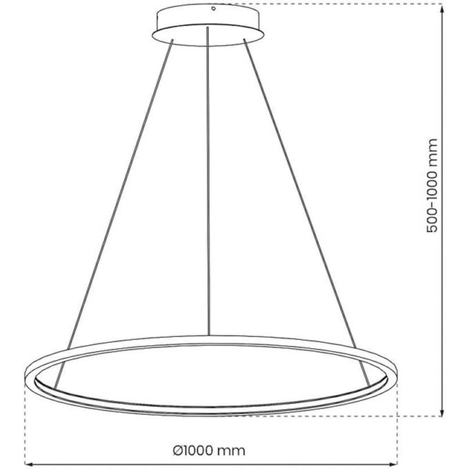 Milagro Lighting LED hanglamp Saturno, Ø 100 cm, goudkleurig, 1-lamp, 4.000 K