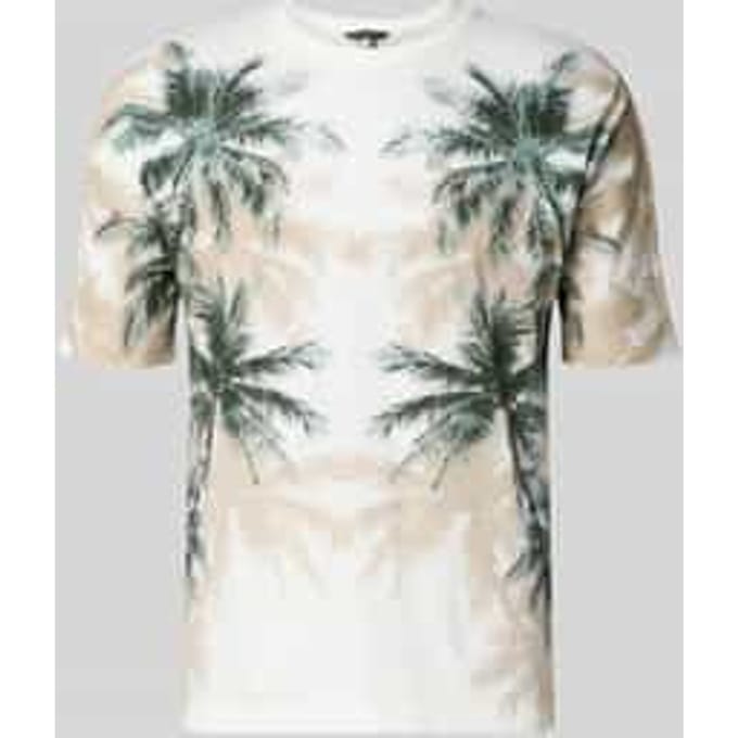 slim fit T-shirt met all-over bloemenprint