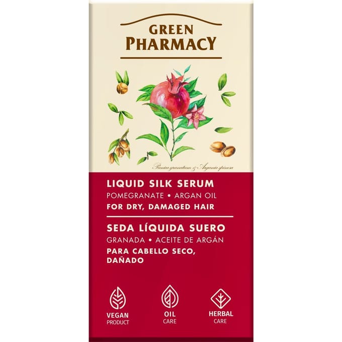Green Pharmacy Liquid Silk Serum Pomagranate &amp; Argan Oil 30 ml