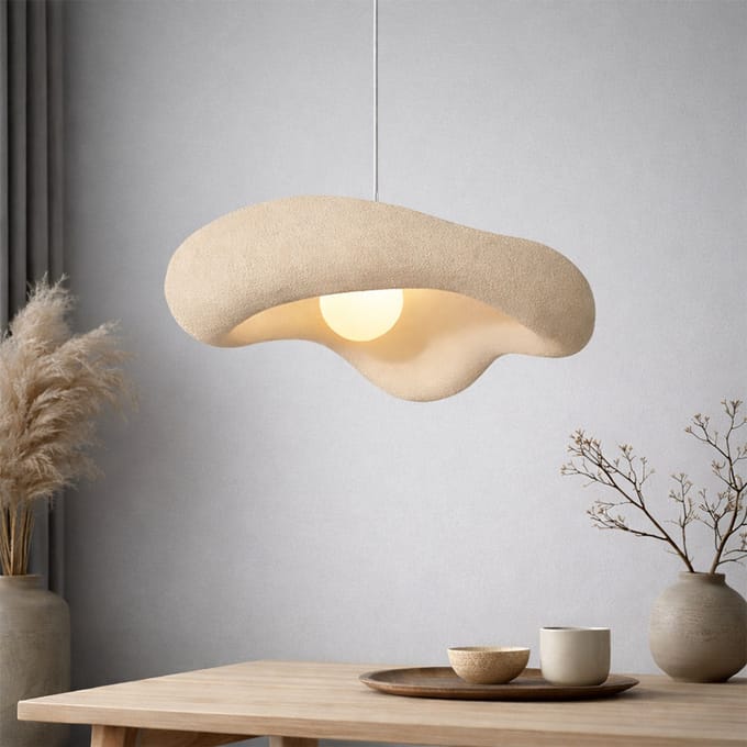 Milton & Oldbrook Japandi Hanglamp Ø 50 cm Zenica Beige Steenlook
